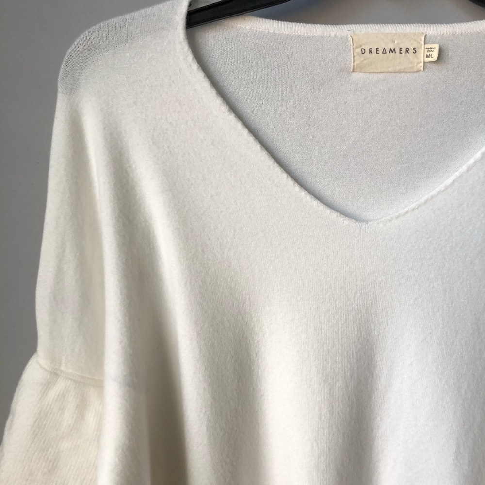 White Ruffled Sweater - Picture 2 of 4